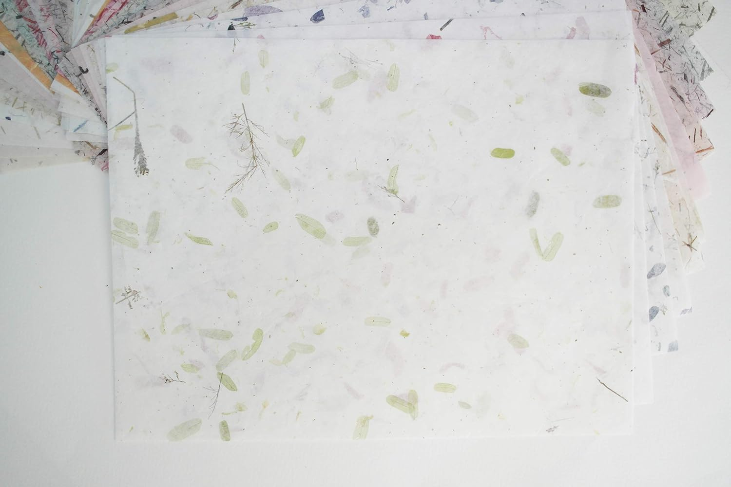 50 Sheets 8.5 X11In Mulberry Paper Art Collage Tissue Invitation Card Making Notebook Journal Memo Note Scrapbook Cardstock Paint Stamping Natural. image number 4