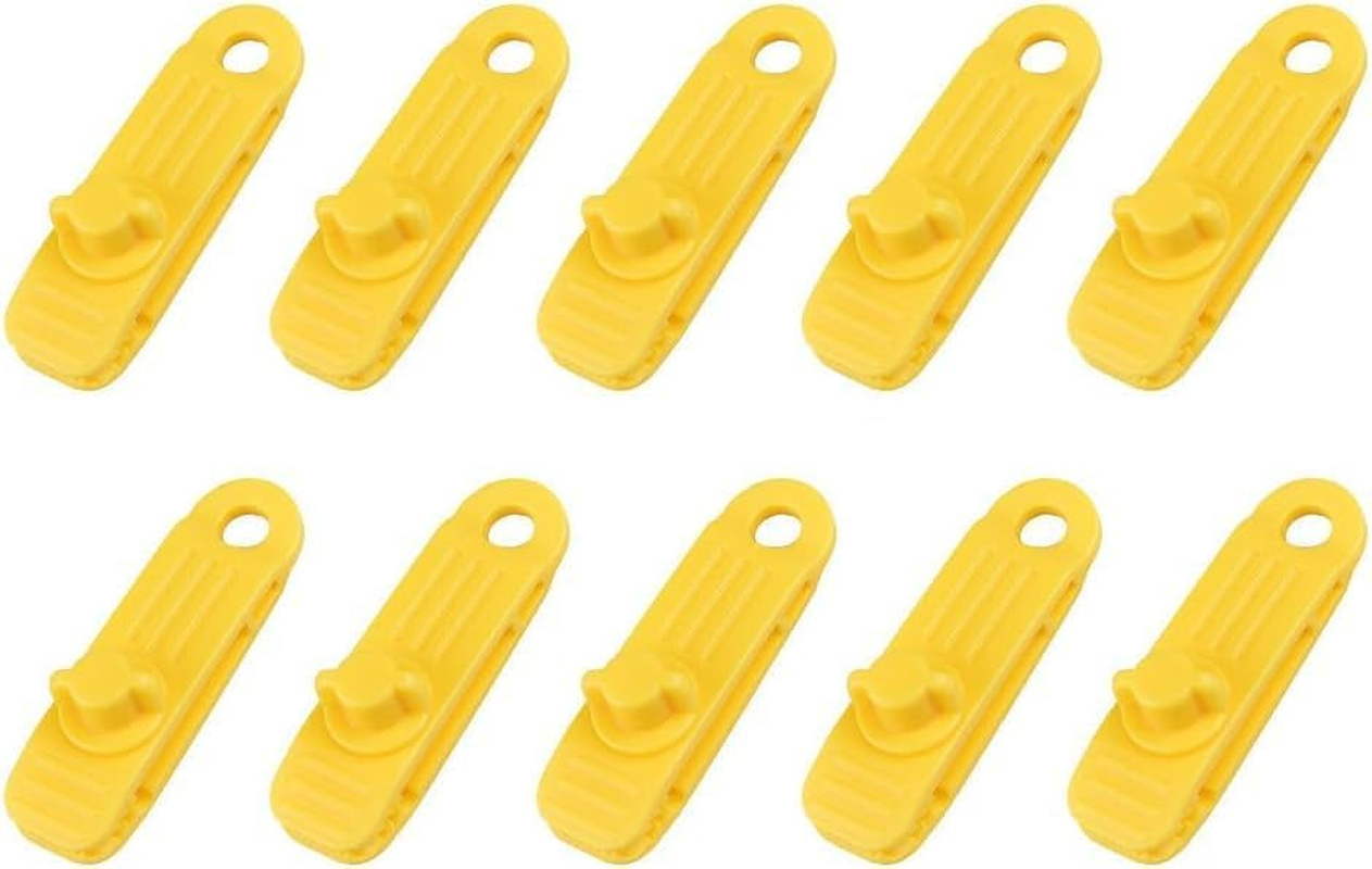 10 Pieces Camping Hiking Picnicking Tent Tarp Fasteners Windproof Awning Wind Rope Clip Fastening Clamps Outdoor Equipment image number 6