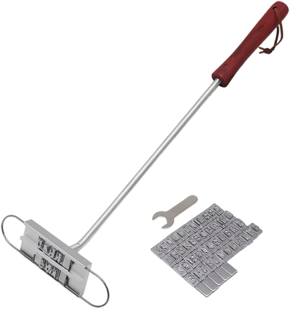 AIMALL BBQ Branding Iron with English Alphabet Letters - Long Handle Customisable Grill Tool for Personalised Barbecue Meat, 16.7In Durable Stainless Steel image number 2