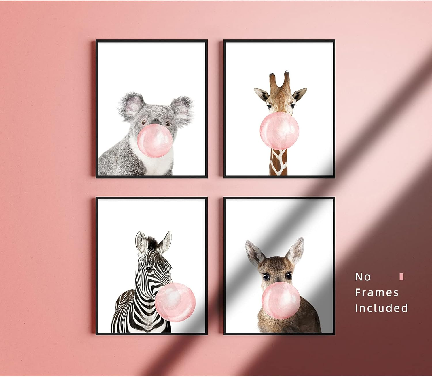 Woodland Nursery Animal Wall Art for Bedroom, Set of 4, 8X10 Canvas Poster Prints, Unframed, Posters for Girls Room, Safari Nursery, Kids Wall Decor image number 4