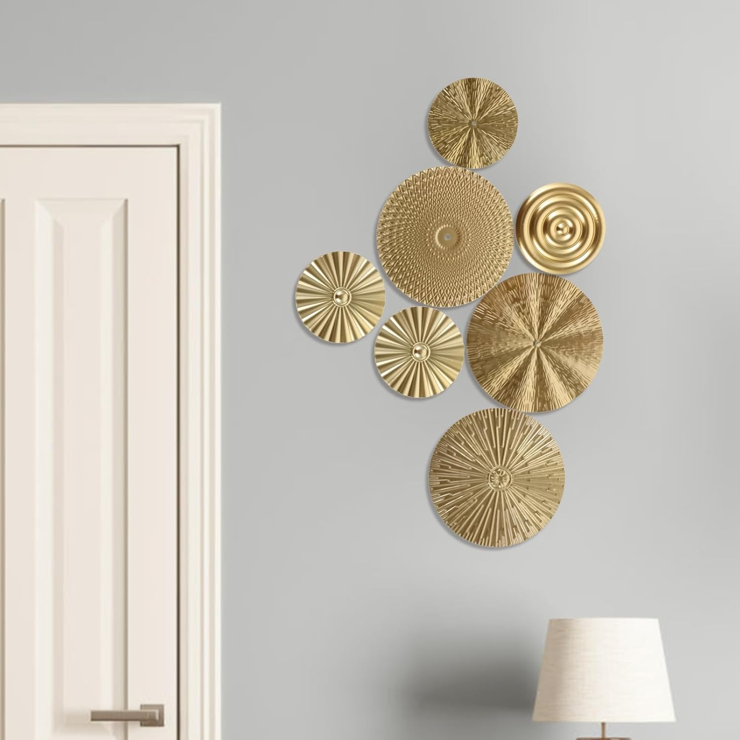 Operitacx Circle Wall Art Metal Wall Hanging Decor Modern Circular Decor for Bedroom image number 5