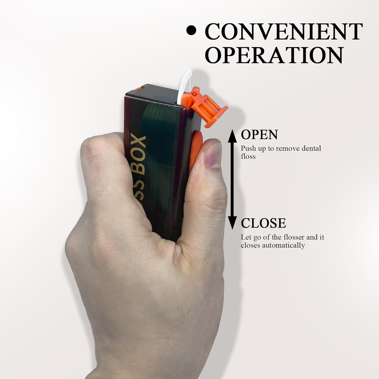 2 Dental Pick Dispenser,Portable Floss Pick Dispenser,Flosser Dispenser, Contains 120 Count Strong Elasticity Floss Sticks,Clean Teeth without Breaking,No Fragrance Smell,More Hygienic. image number 6