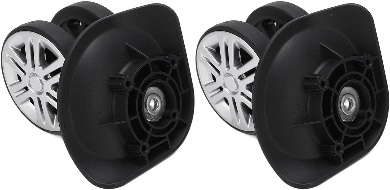 KOSDFOGE Replacement Wheel for Suitcase, 2 Pcs Luggage Swivel Wheels Suitcase Swivel Casters Repalcement Double Row Wheels image number 4