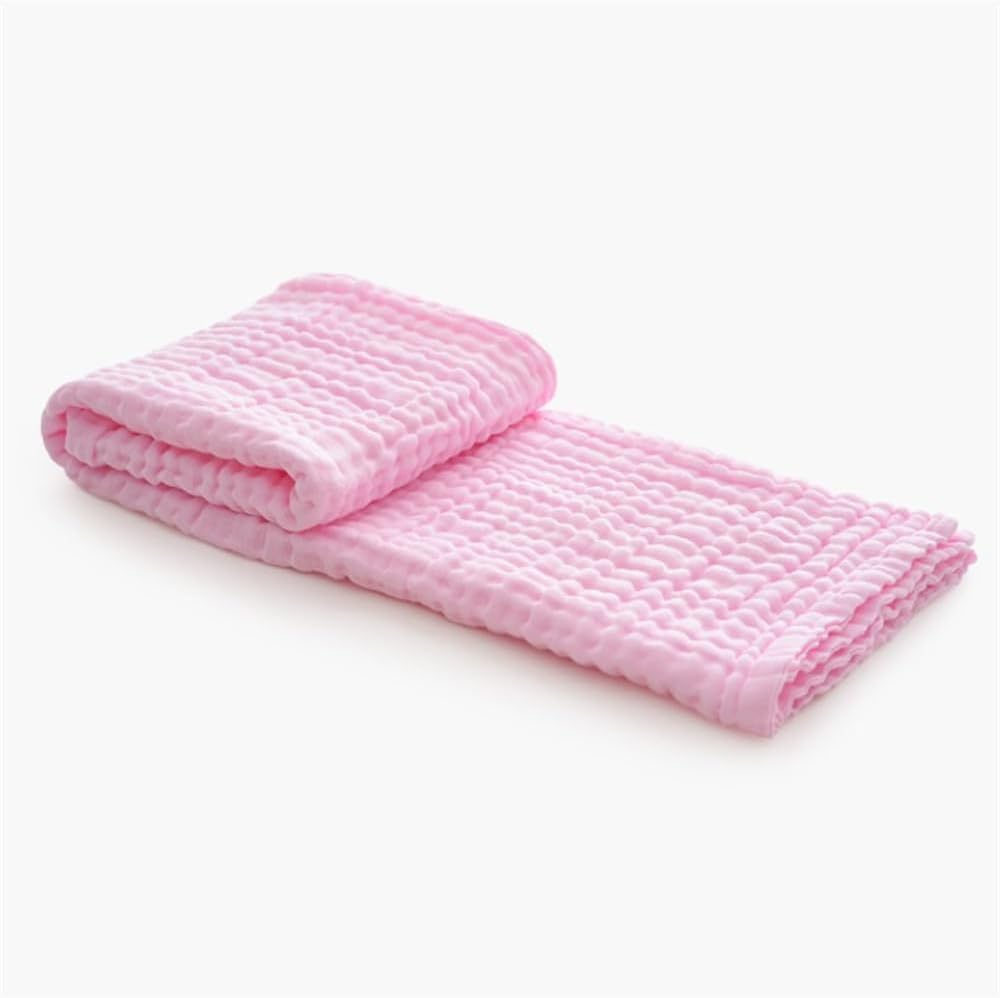 6 Pack 25 * 50Cm Burp Cloths 100% Cotton 6 Layers Thickened Super Soft and Absorbent Drooling Towels Towels Baby (Pink) image number 2