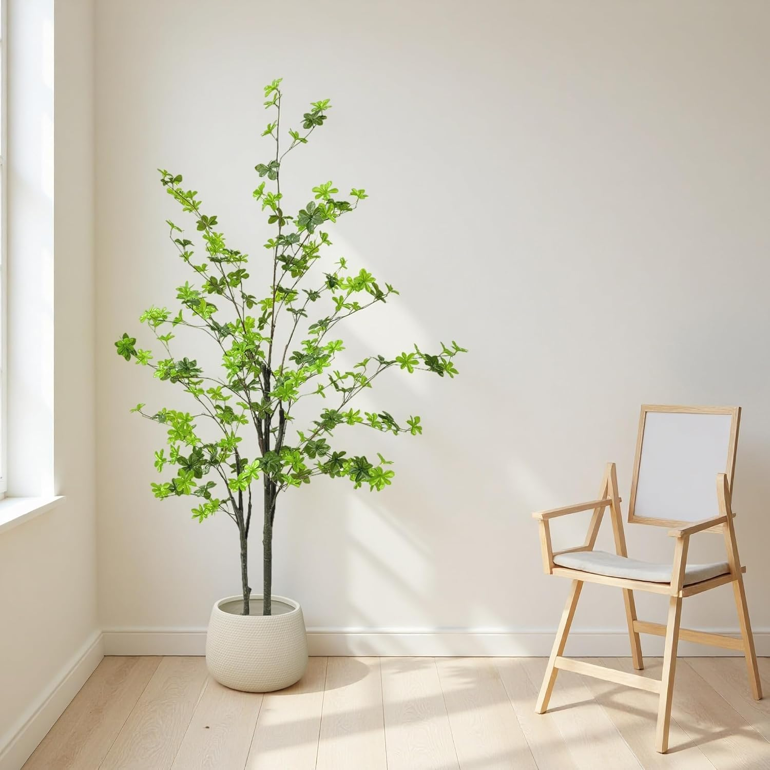 Artificial Plants 150Cm Pieris Japonica Tree Faux Indoor Plant Fake Potted Artificial Outdoor Plants for Living Room, Office, Home D&eacute;cor(5Ft) image number 2