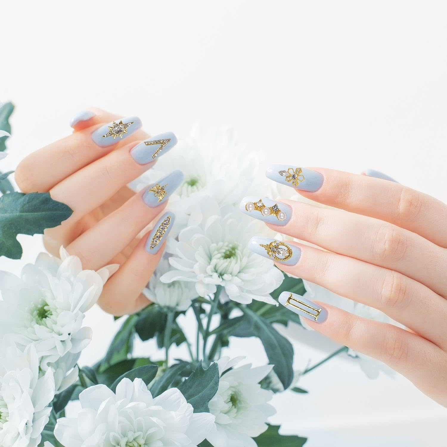 48Pcs Manicure Alloy Zircon Diamond, 1 Piece Manicure Tweezers, Manicure Gemstone Accessories, Women Manicure Decoration, DIY Manicure Art Tool Accessories image number 1