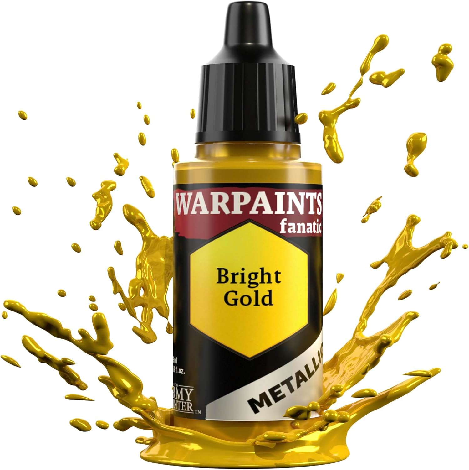 The Army Painter Warpaints Fanatic Metallic Acrylic Paint, Bright Gold, 18 Ml image number 3