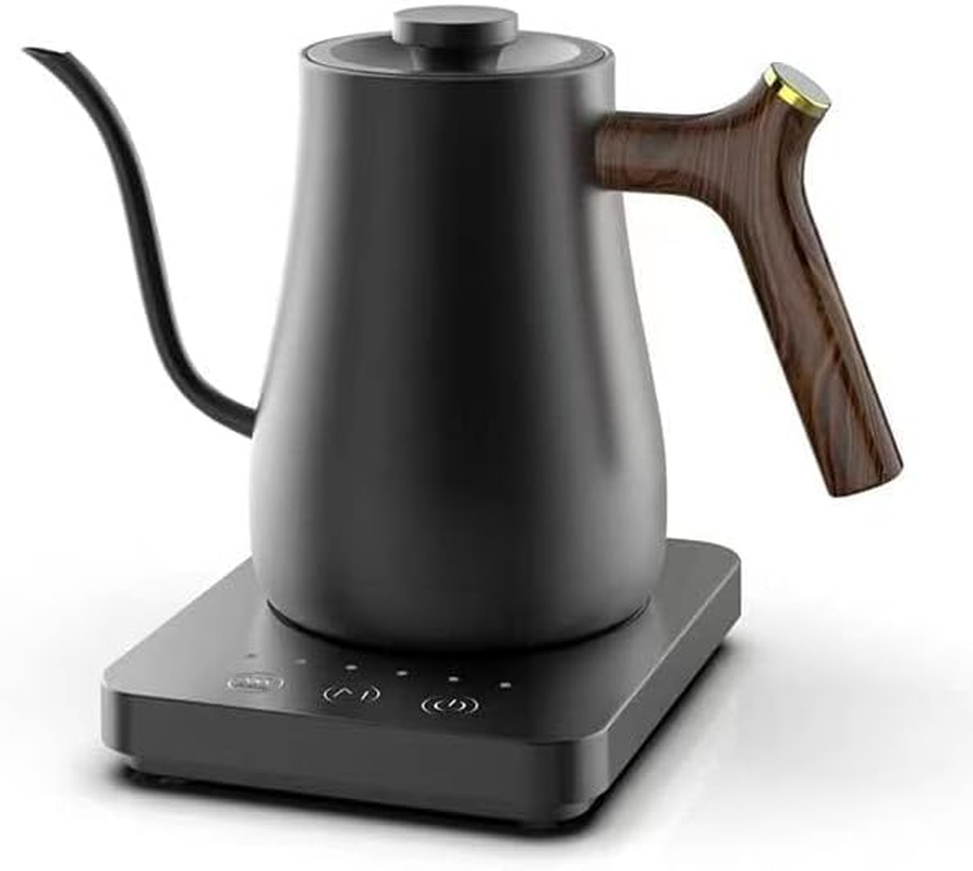 Electric Gooseneck Kettle 0.8L, 304 Stainless Steel Smart Professional Coffee and Tea Pot, Automatic Temperature Control and Constant Temperature, 1000W Quick Heating (Black) image number 2