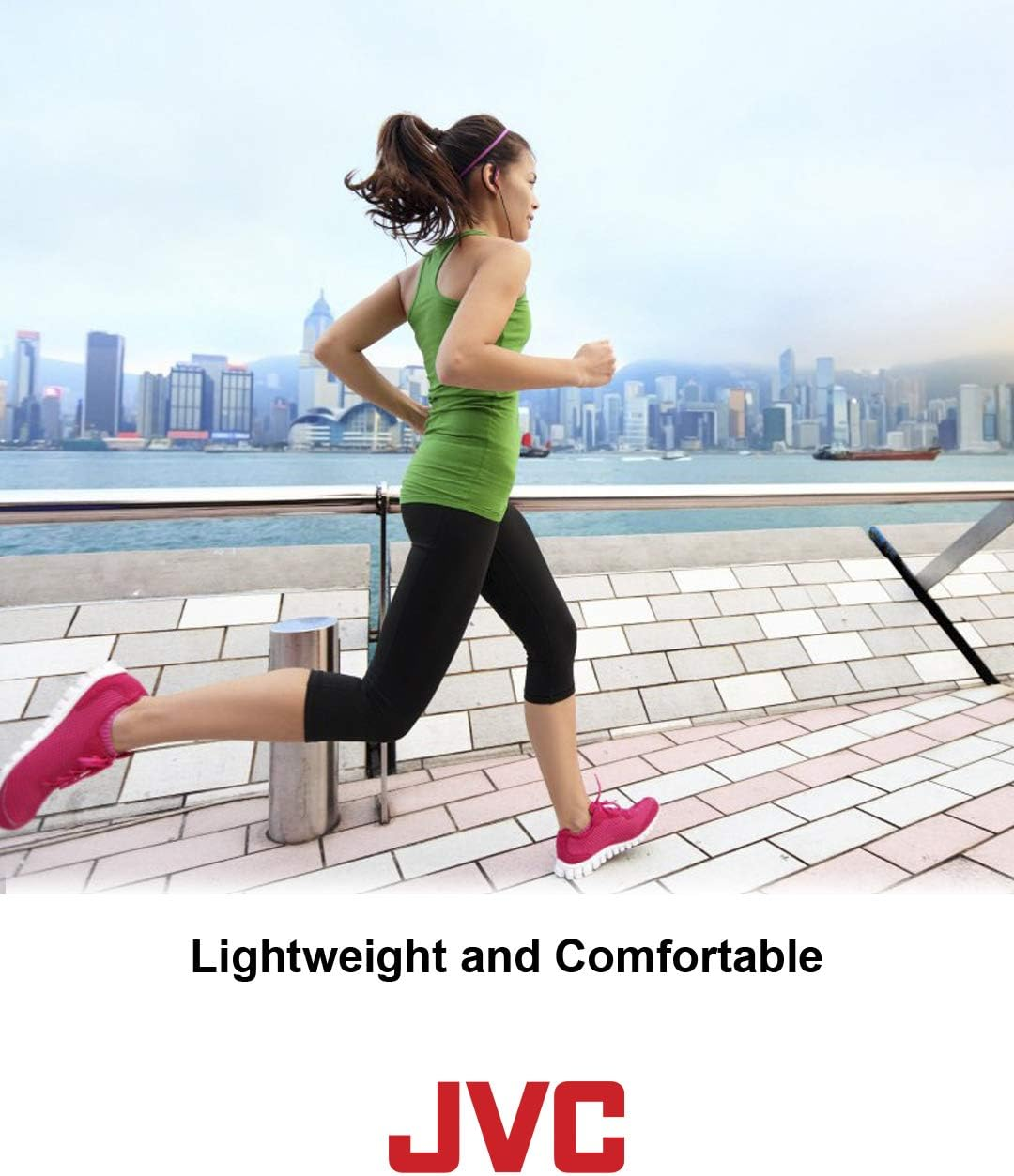 JVC HAEB75S Sports Clip Headphone (Silver) - Black/Silver image number 6