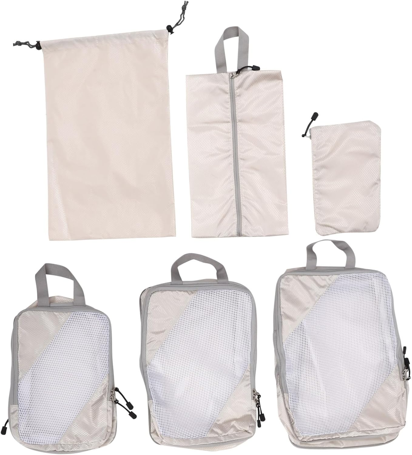 GLSTOY 6Pcs Travel Packing Organizers Set Compression Cubes Polyester Easy Access image number 2