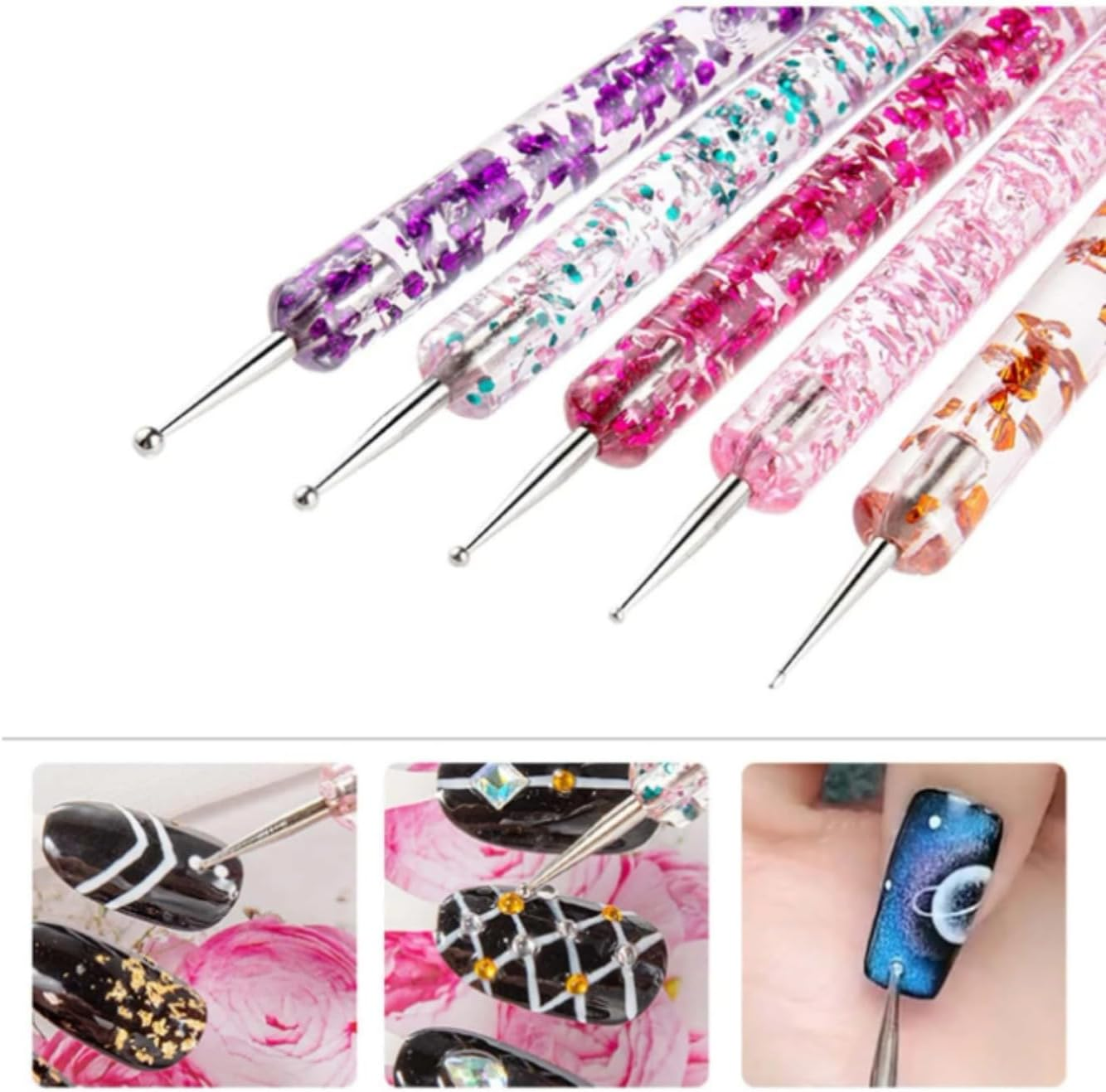 31Pcs Nail Art Brushes and Nail Art Tools Set, Nail Art Design Pen Painting Tools, Acrylic Nail Brush, Nail Dotting Tools, Striping Nail Art Brushes for Long Lines, Nail Drawing Pen for Gel Polish Manicure Salon DIY at Home