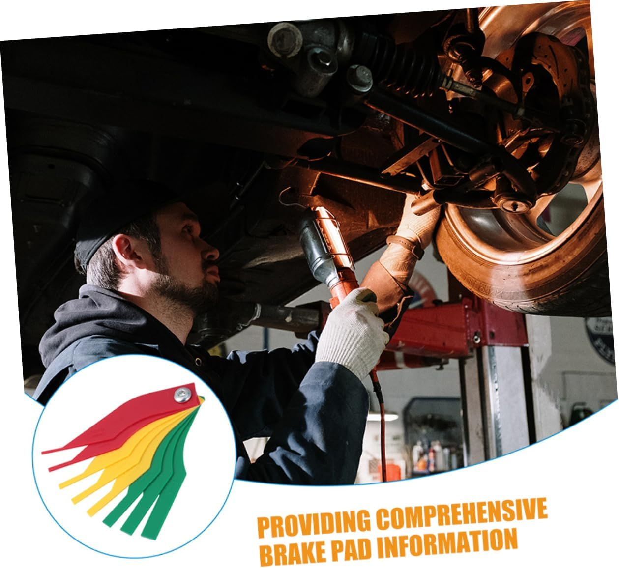 PENIKOKO 3Pcs Brake Pad Measuring Instrument Combination Gauge for Car Brake Pad Thickness Measurement Tool Scale for Lining