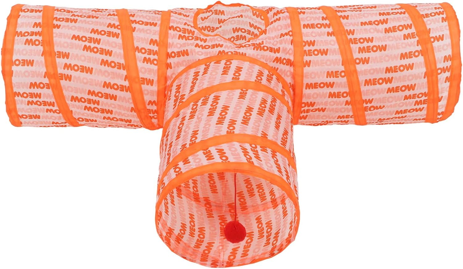 3 Way Cat Tunnels, Thickened Tear Resistant Collapsible Cat Tunnel Tube, Kitty Tunnel Bored Cat Pet Toys Peek Hole Toy Ball for Cat, Puppy, Kitty, Kitten, Rabbit image number 3