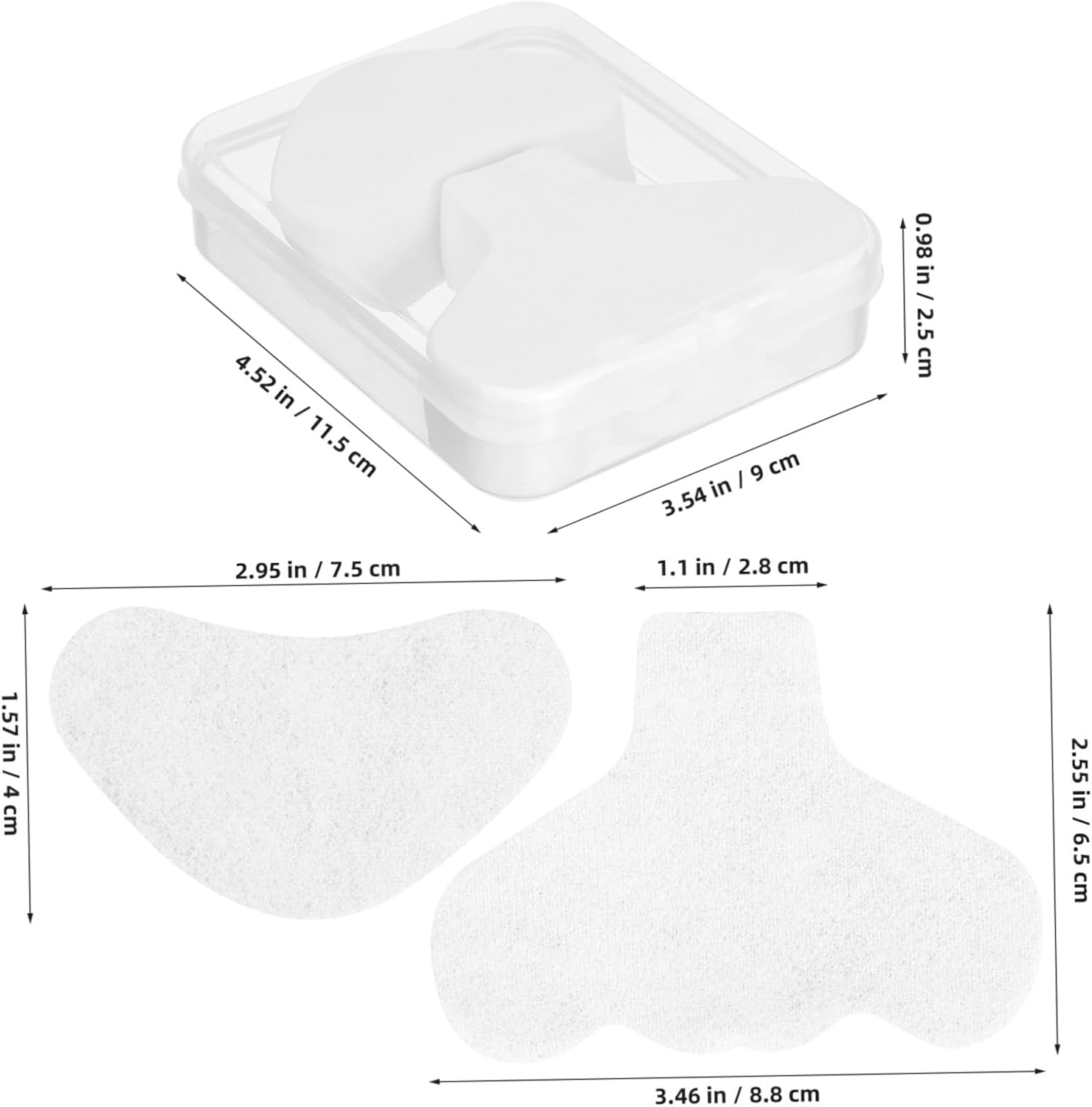 Healeved 200 Pcs Gentle Cotton Nose Patches for Blackhead Removal Soft Cleansing Pads with Fit for Nose and Chin Multi Purpose Facial Strips for Pore Care and Skin Cleansing image number 1