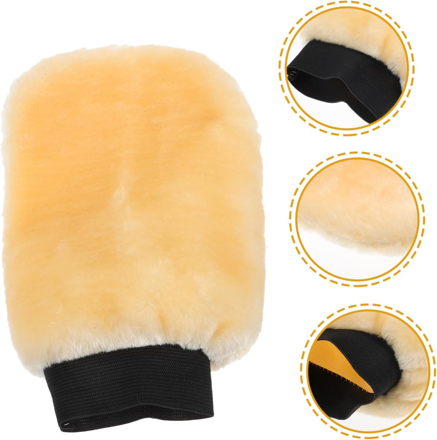 Cabilock Plush Car Wash Gloves Double-Sided Vehicle Washing Mitt Soft Microfiber Car Cleaning Mitt Suitable for Automotive Exterior Care image number 3