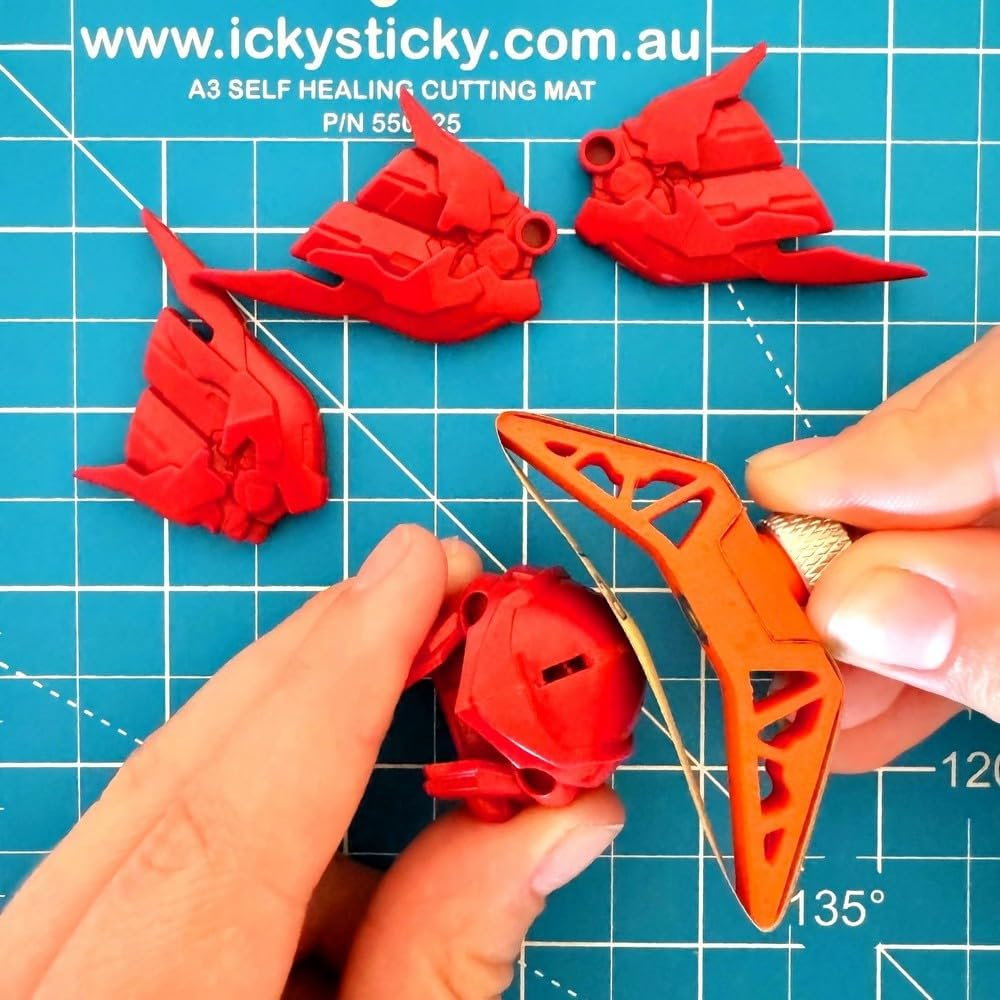 Ickysticky Cylindrical Surface Sander, Aluminium Oxide Sandpaper, Wood, Plastic, Metal, Red image number 6