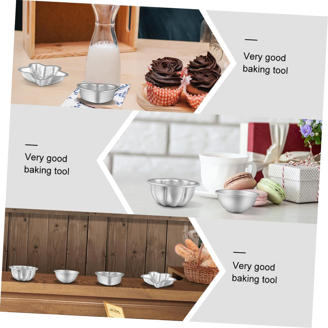 BELLIFFY 4Set DIY Baking Molds Aluminum Alloy Bath Bomb Molds for Boys and Girls image number 4