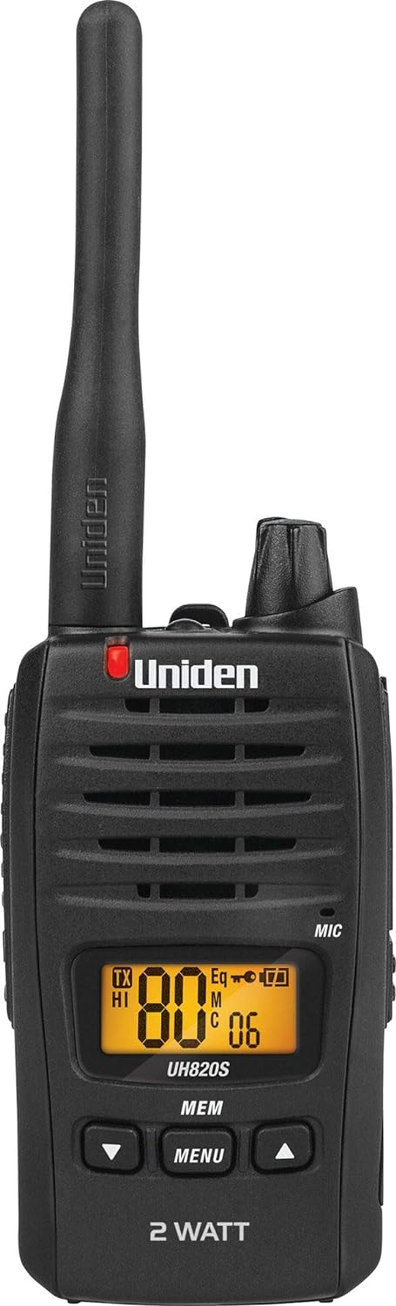 Uniden UH820S - 80 Channels 2 Watt UHF Handheld Radio image number 2