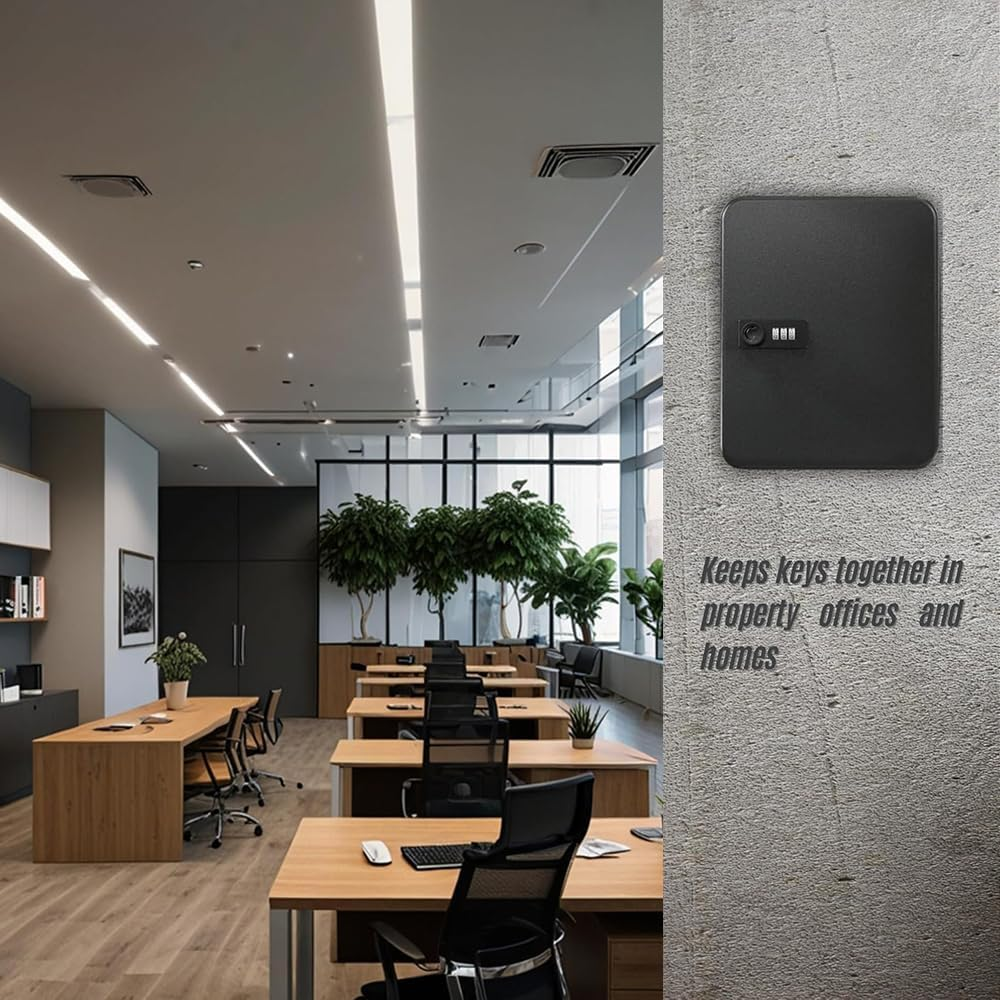 Secure Storage Cabinet with Combination Lock &ndash;28 Key Cabinet, Metal Lock Box, Filing Cabinet, Tool Locker & Portable Safe for Office, Home, Garage, Dorm image number 5