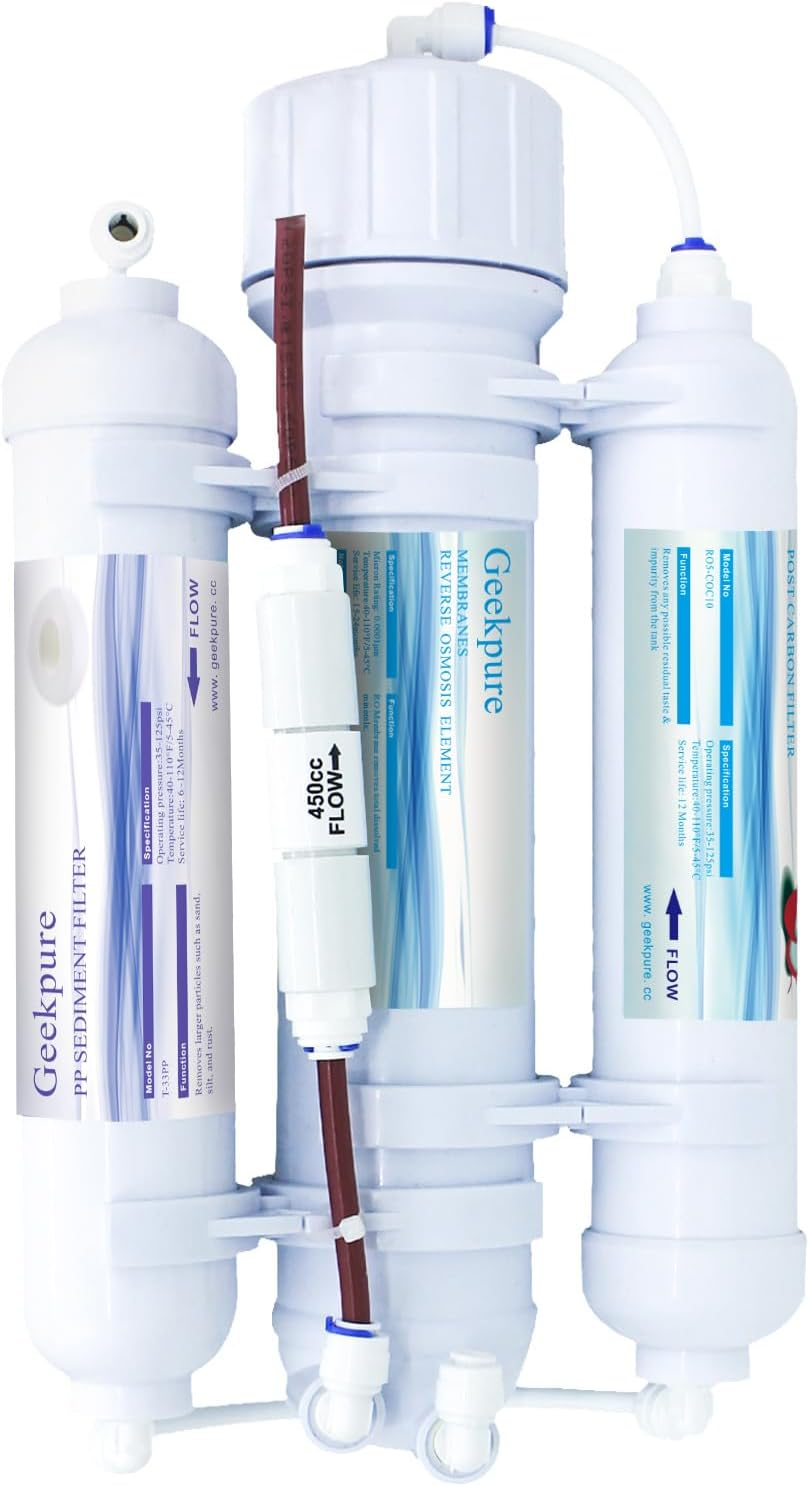 3-Stage Portable Aquarium-Countertop Reverse Osmosis Water Filter System-100Gpd image number 3