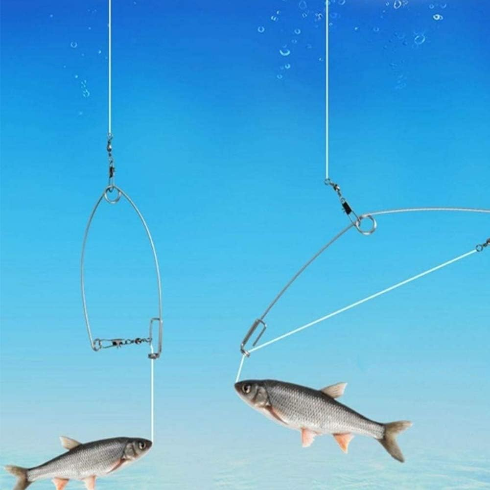 LLDYNW Automatic Fishing Device Spring Loaded Speed Hook Lazy Person Fish Hooks Automatic Ejection Ice Fishing Bait Traps 12 Pack image number 5