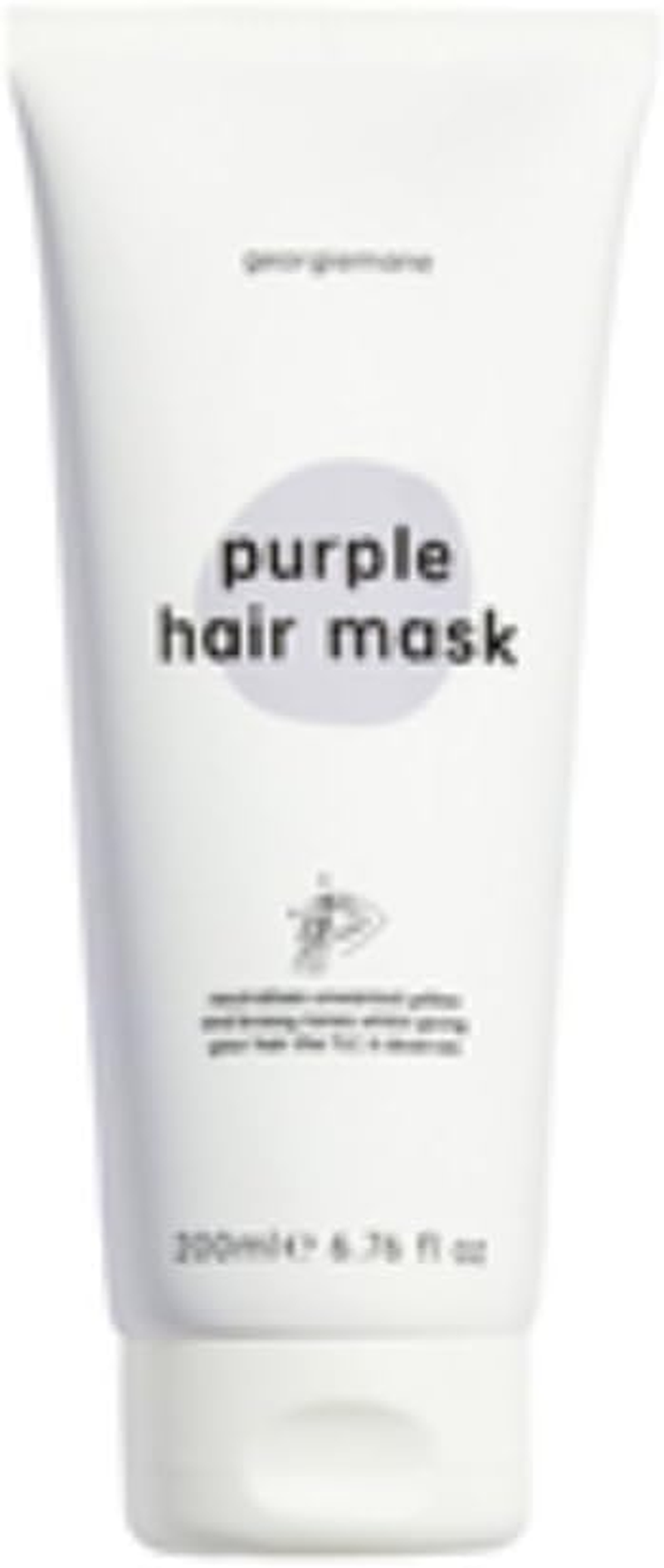 Georgiemane Purple Hair Mask 200Ml, 100% Vegan, Cruelty Free, Promotes Thicker Hair Growth, Repairs Dry and Damaged Hair, Designed for Blondes
