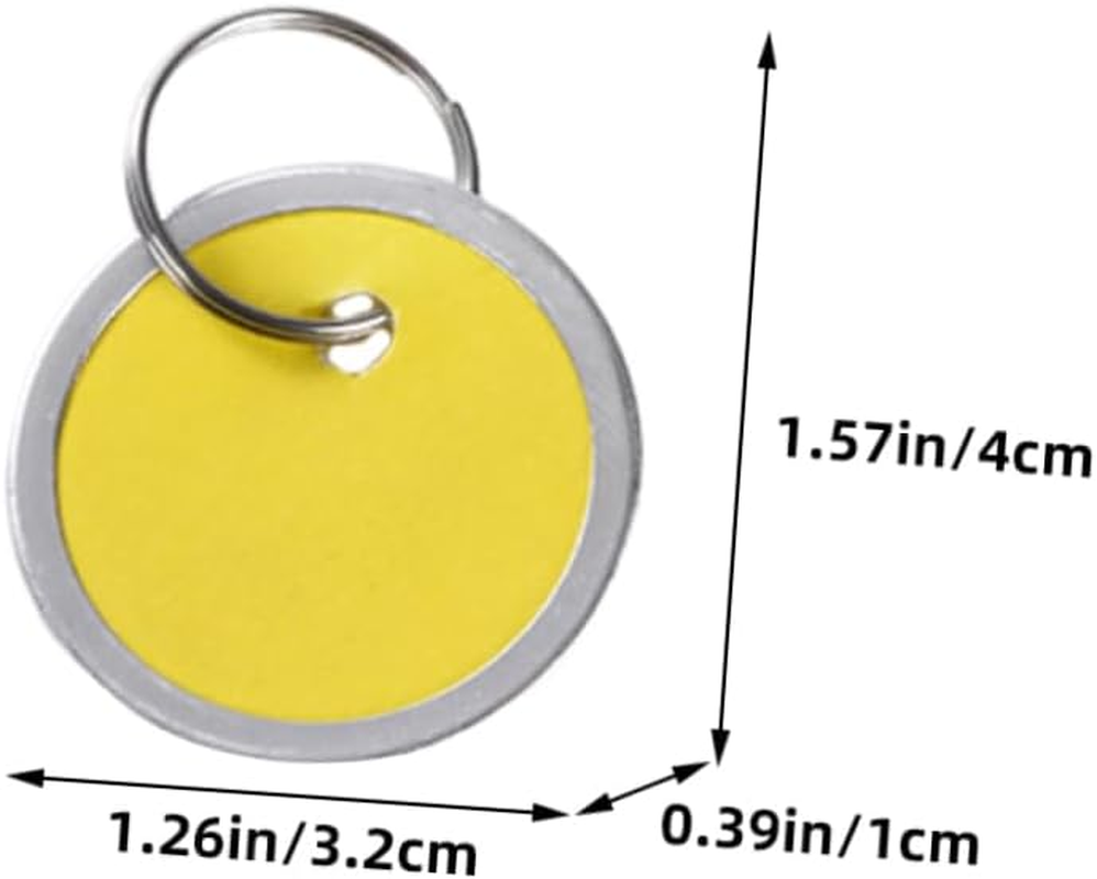 Operitacx 150Pcs round Playing Cards Luggage Tags Key Identifiers Multi-Function Key Labels for Suitcases image number 5