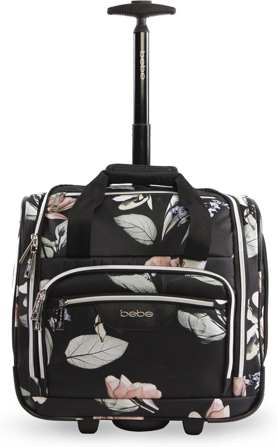 BEBE Women'S Valentina-Wheeled under the Seat Carry-On Bag, Floral Black, ONE Size, Valentina - Wheeled under the Seat Carry-On Bag - Black Floral image number 6