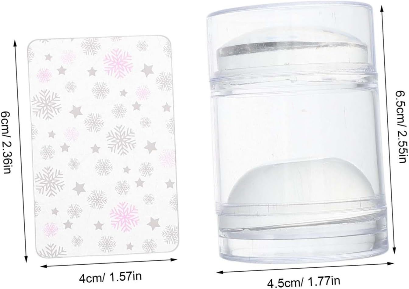 FRCOLOR Silicone French Nail Art Stamper Set Manicure Template Tools Body Jelly Stamping for Nail Art