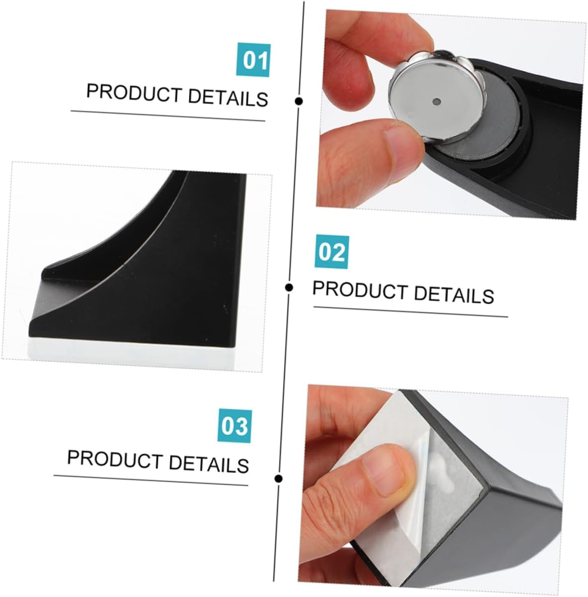 Didiseaon 2Pcs Magnetic Soap Rack Black Practical Soap Racks Creative Holders Shower Holder Wall Hanging