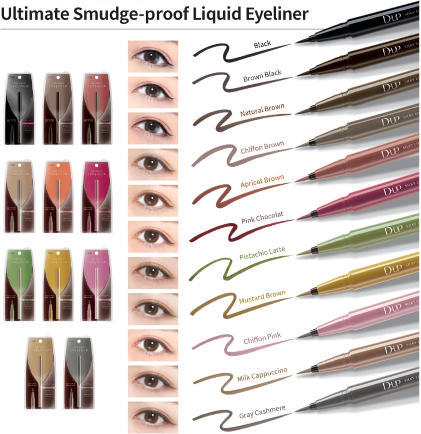 D-UP Silky Liquid Eyeliner, NB, Natural Brown, 1 Piece image number 4