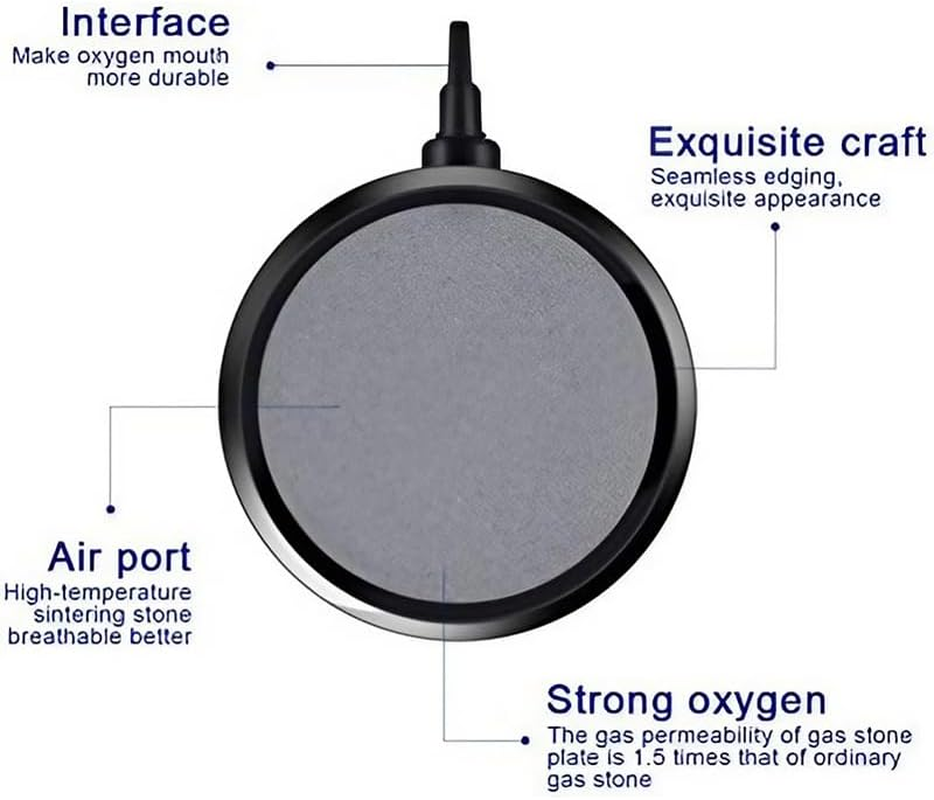 Air Bubble Disk Stone Aquarium Aerator Fish Tank Pump Hydroponics Oxygen image number 1