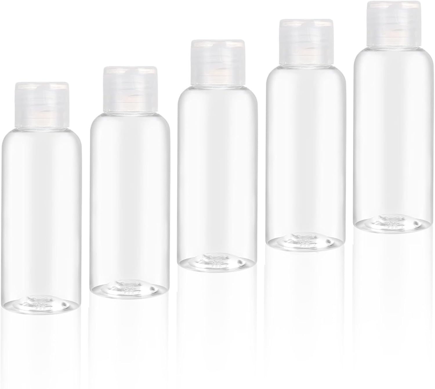 5 Pcs Travel Bottles Leak Proof Refillable Squeezable Travel Size Containers for Toiletries Essential Shampoo Hair Conditioner Body Lotion Bath Shower Gel(Color:Clear) image number 6