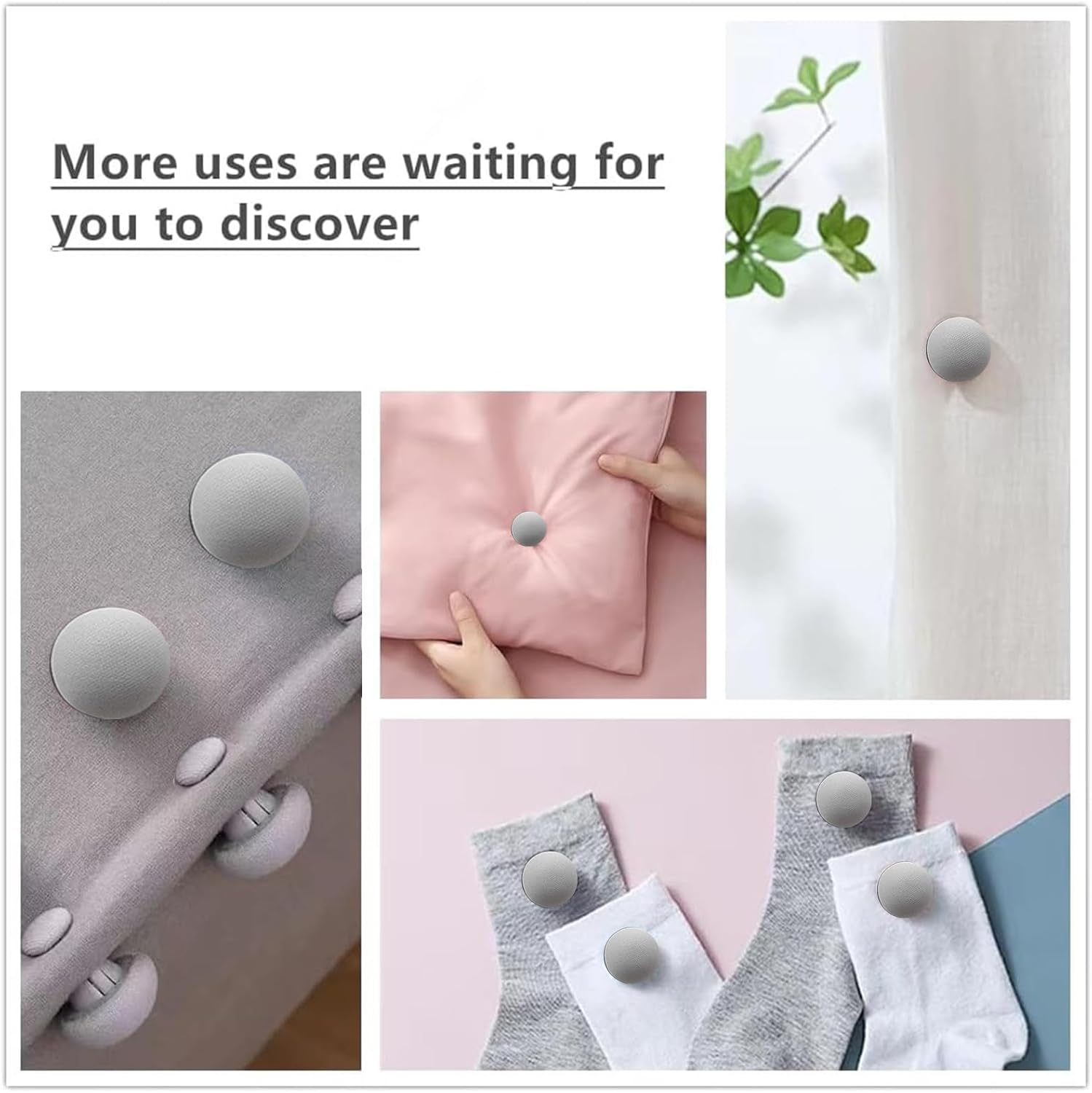 Zalizr 16 PCS Duvet Cover Holding Clips, Mushroom Duvet Pins, Non-Slip Duvet Fasteners for Bed Sheets, Quilts, Cushions & Curtains (2.5 X 3.5 CM/1 X 1.4 In), Grey image number 6