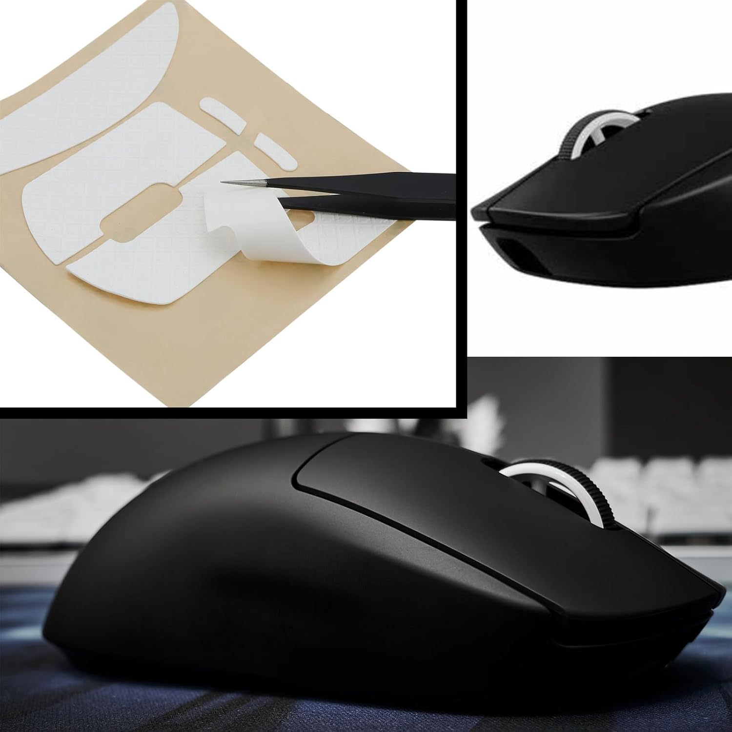 1Set Mouse Anti-Slip Grip Sticker Compatible with Logitech G Pro X Superlight for Gaming(White) image number 3