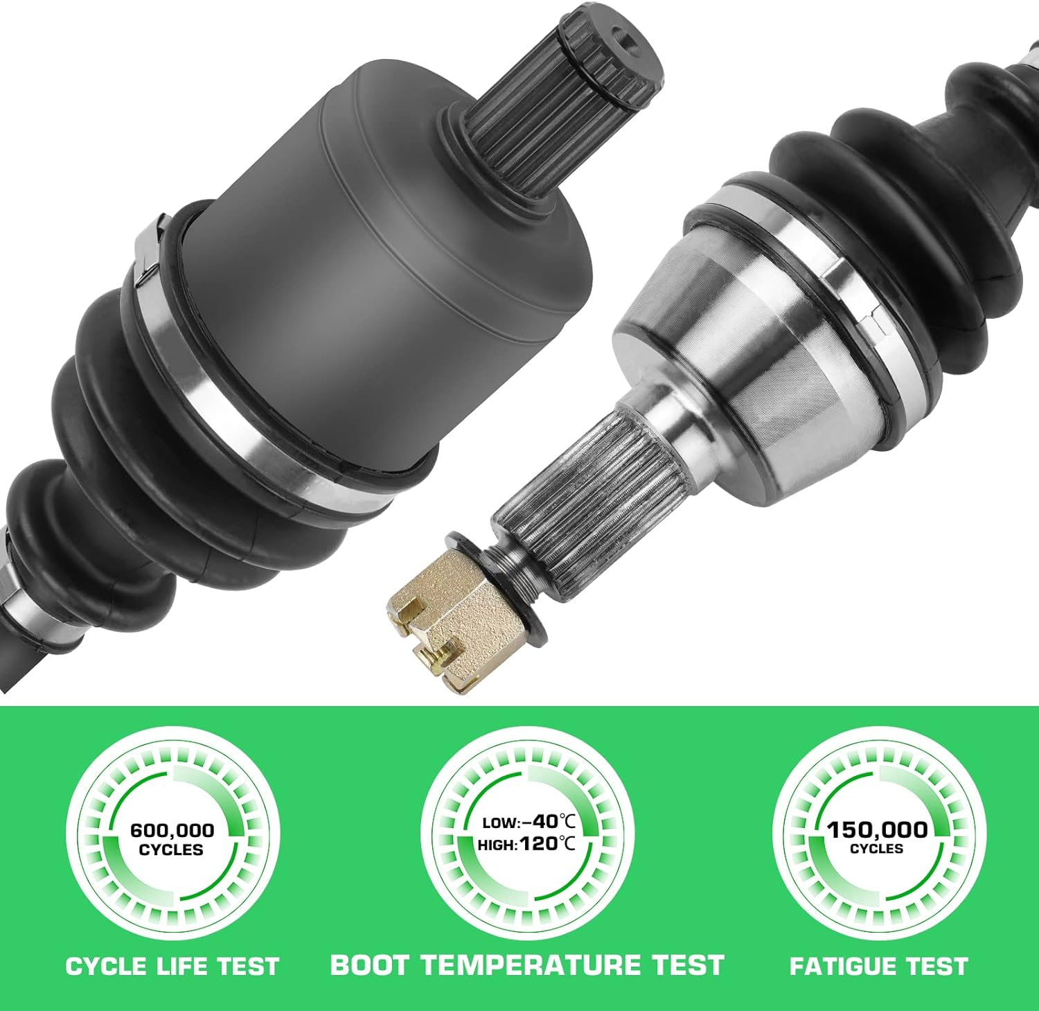 Youxmoto Front CV Axle Fit for Polaris Ranger 570 900 / XP 1000 (Crew Full-Size EPS) 2014 2015 2016 2017 2019 2020; for Ranger RZR 800 S / 4 800 09-14, Left/Right CV AXLE Drive Shaft, for 1332637