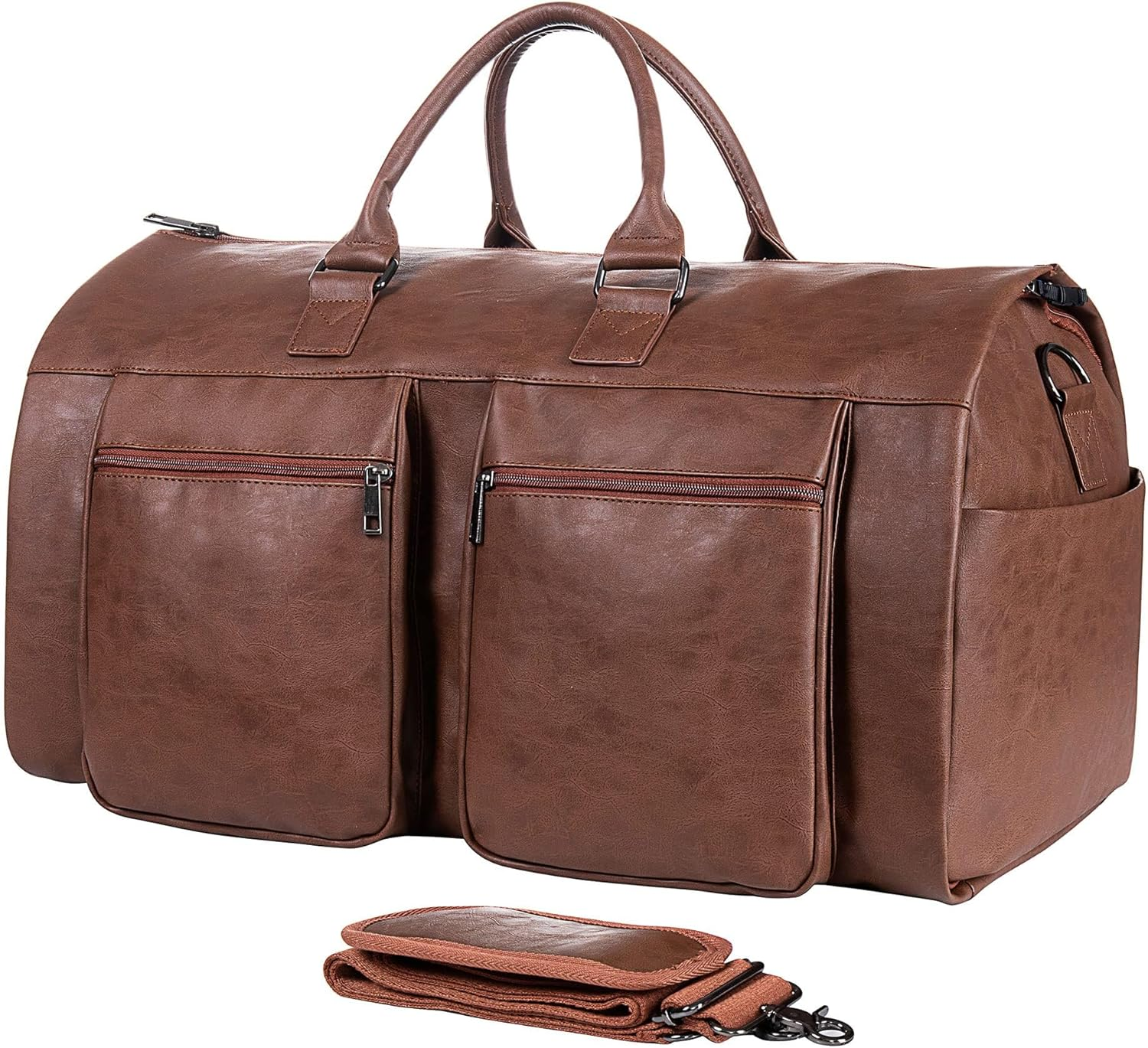 Convertible Travel Garment Bag,Carry on Garment Duffel Bag for Men Women - 2 in 1 Hanging Suitcase Suit Business Travel Bag, Black