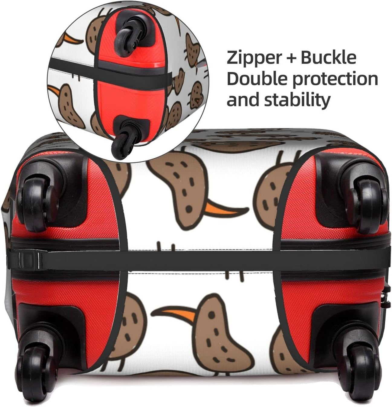 Kiwi Birds Cute Luggage Cover Anti-Scratch Suitcase Protector Fits 18-32 Inch Luggage image number 4