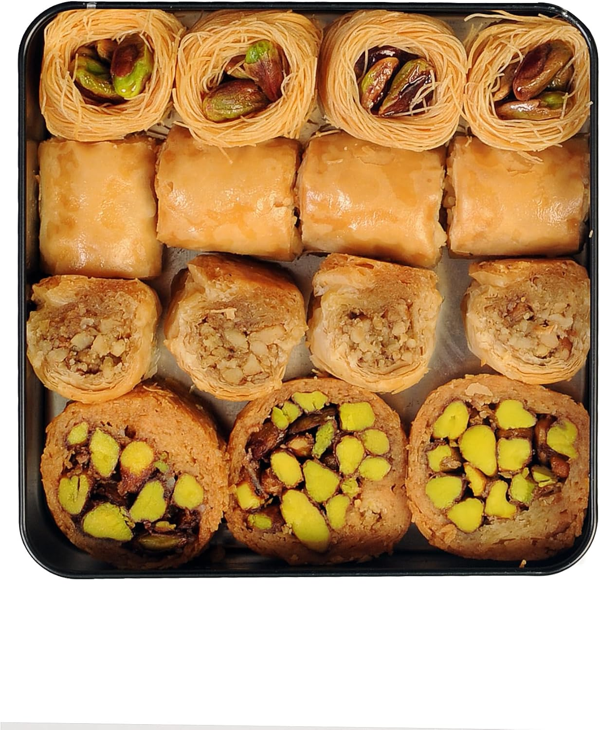 Mughe Gourmet Baklava Assortment Elegant Gift Box - Baklawa Small Bite-Size Desserts Gifts - 9Oz/250G - Perfect for Birthday, Christmas, Eid, Father'S Day and More image number 1