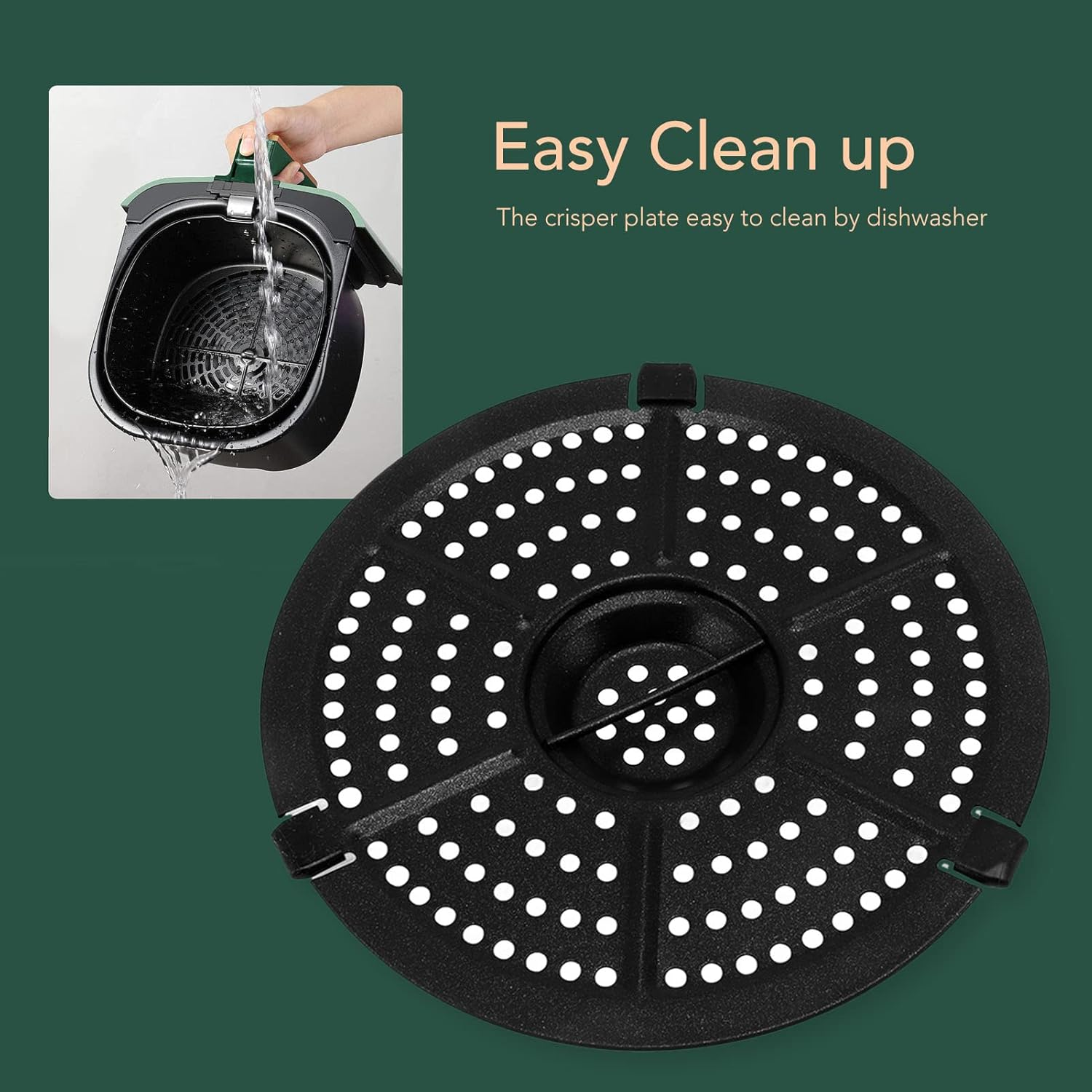 Air Fryer Replacement Grill Pan, 15.5 Cm Non-Stick Crisper Plate image number 3