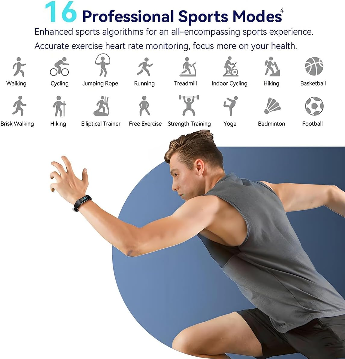 Fitness Tracker Sport Bracelet Smart Watch Activity Tracker Waterproof Fitness Band Wristbands for Sports