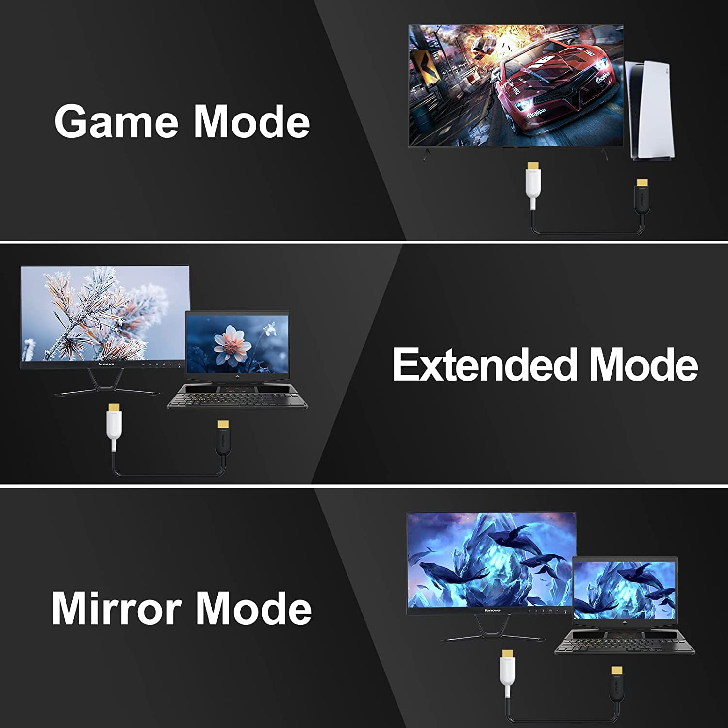 Huan Fiber Optic HDMI Cable 15M, 8K 48Gbps Ultra High Speed HDMI 2.1 Cable 8K@60Hz 4K@120Hz, Support Earc RTX 3090 HDCP 2.2&2.3 Dolby Compatible with PS5, Xbox Series X, Roku/Fire/Sony/Lg CX TV image number 5