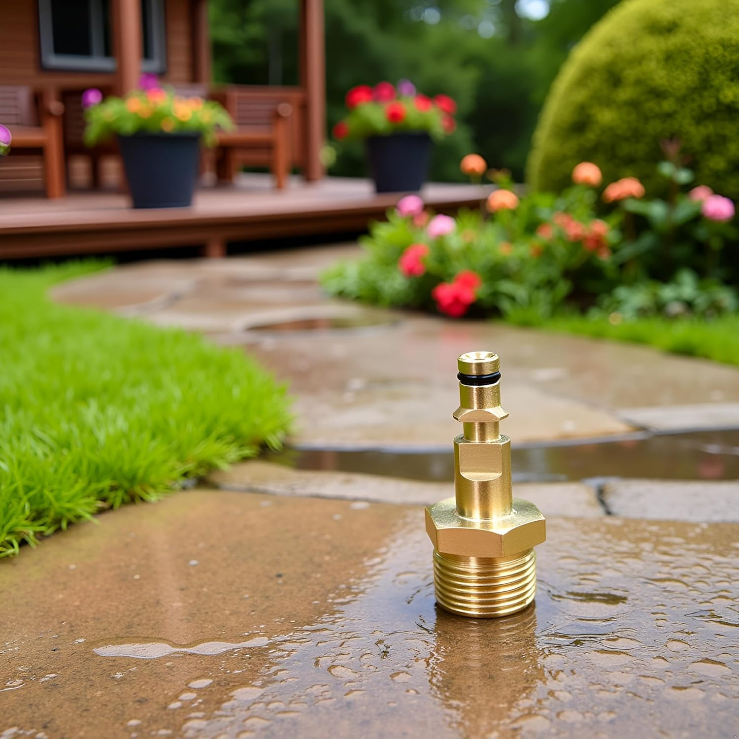 Calsgkspray 2Pcs Gold M22 Adapter High Pressure Washer Hose Adapter Pressure Pipe Quick Connector Converter Fitting for K Series Pressure Washer Replacement Parts and Accessories image number 1