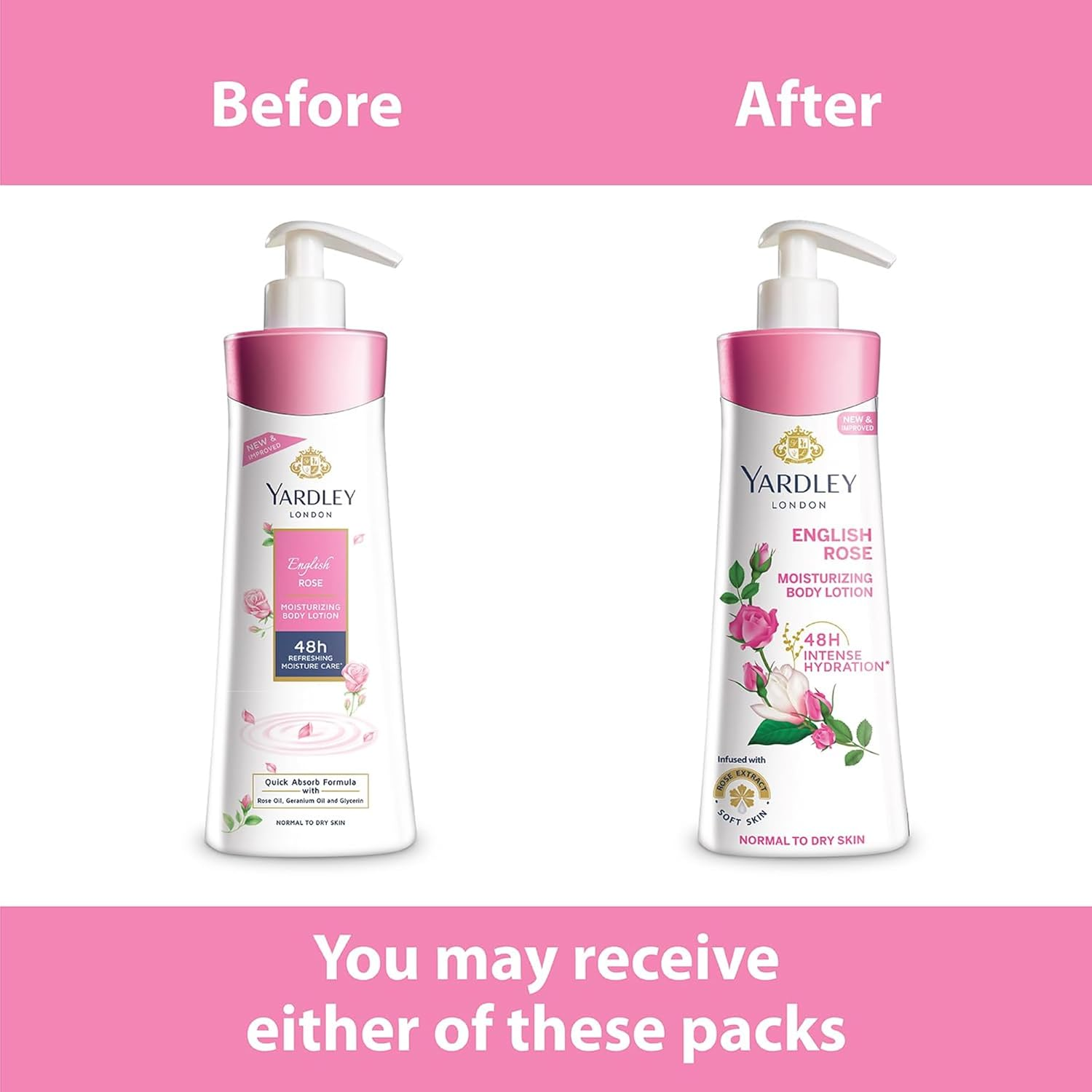 Yardley London - English Rose Hand & Body Lotion for Women, 350Ml image number 1