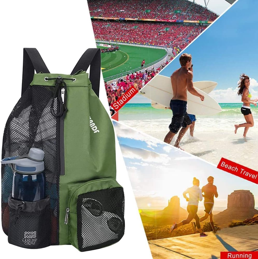 Drawstring Gym Bags with Zipper Pocket, Sport Swimming Storage Bag, Beach Bag for Swimming Gym Drawstring Backpack, Folding into Pouch Boxing Equipment - Black image number 4