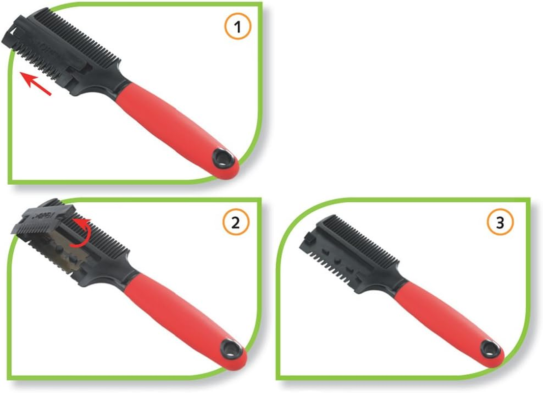 Ferplast Double Comb with Razor for Dogs GRO 5991, 18,3 X 4,5 X H 1,8 Cm