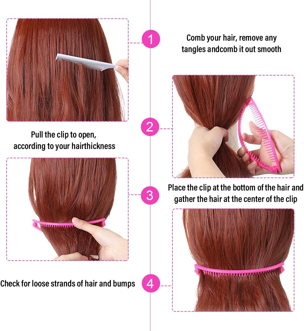 JAWUZ Pack of 3 Banana Clip Hair, Banana Clip Large, Large Banana Hair Clip, Banana Hair Clips, Women'S Thin Hairstyle, Banana Clip Hair Accessory for Women and Girls (Red, Green, Yellow) image number 1