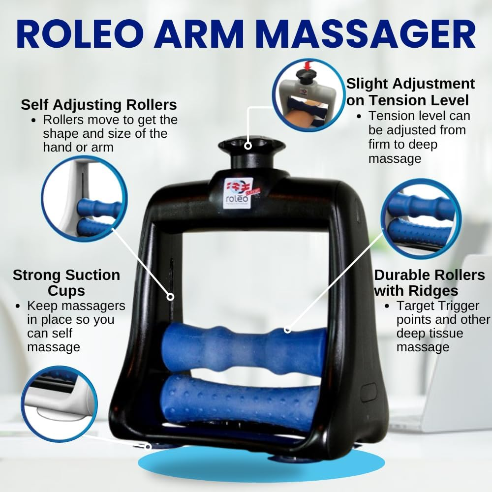 Roleo Tennis Elbow Trigger Point Massager - Arm Massager for Tennis Elbow Treatment and Golfer'S Elbow Treatment - the Carpal Solution Forearm and Hand Massager for Muscle Pain Relief image number 2