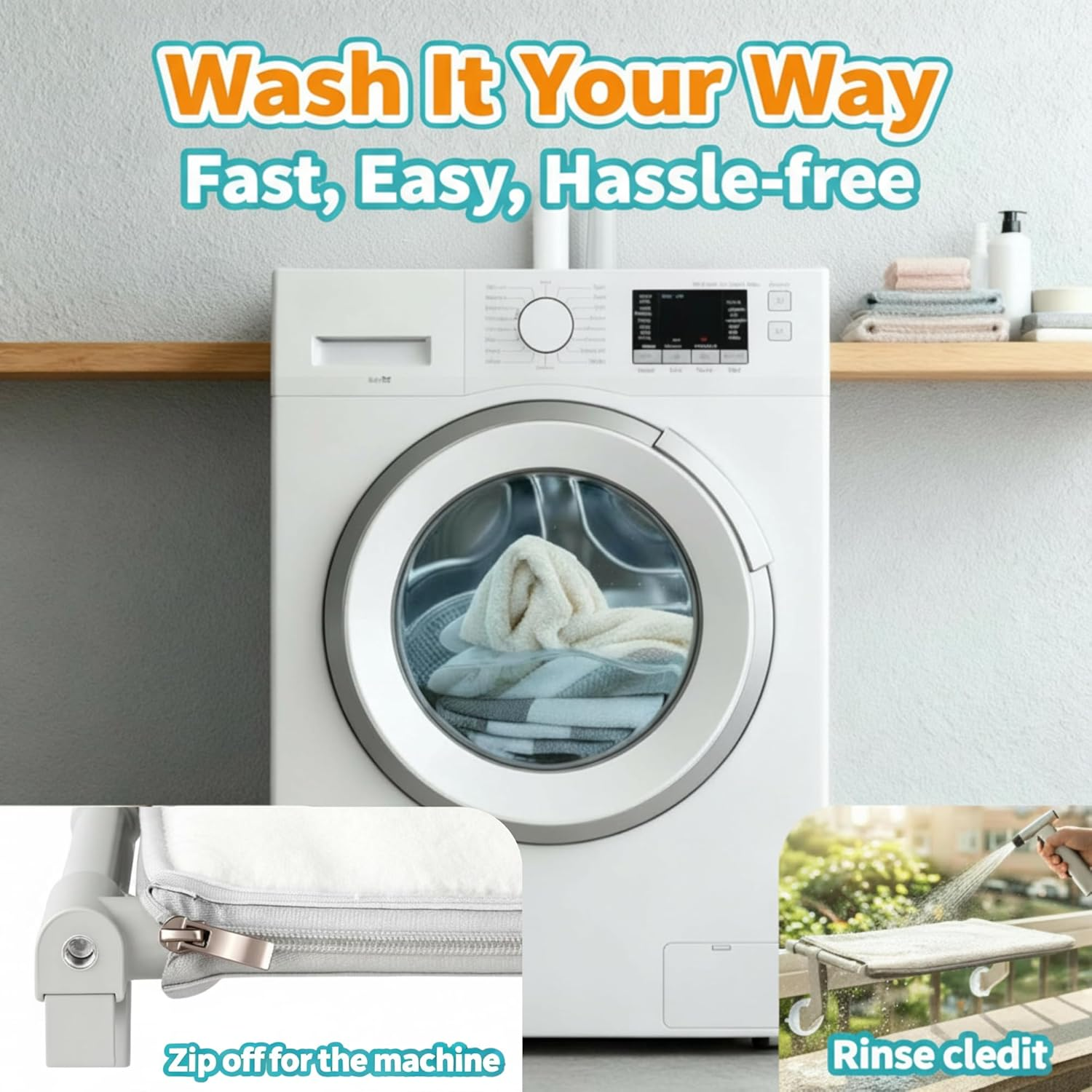 Cat Window Perch with 4 Suction Cups & Hooks, 2-In-1 Hammock Bed for Cats &ndash; Sliding Clamp Adjustment, Washable Dual-Sided Pad, No-Scratch Rustproof Tube, Holds 15KG (Fits Windowsill/Bedside) image number 6