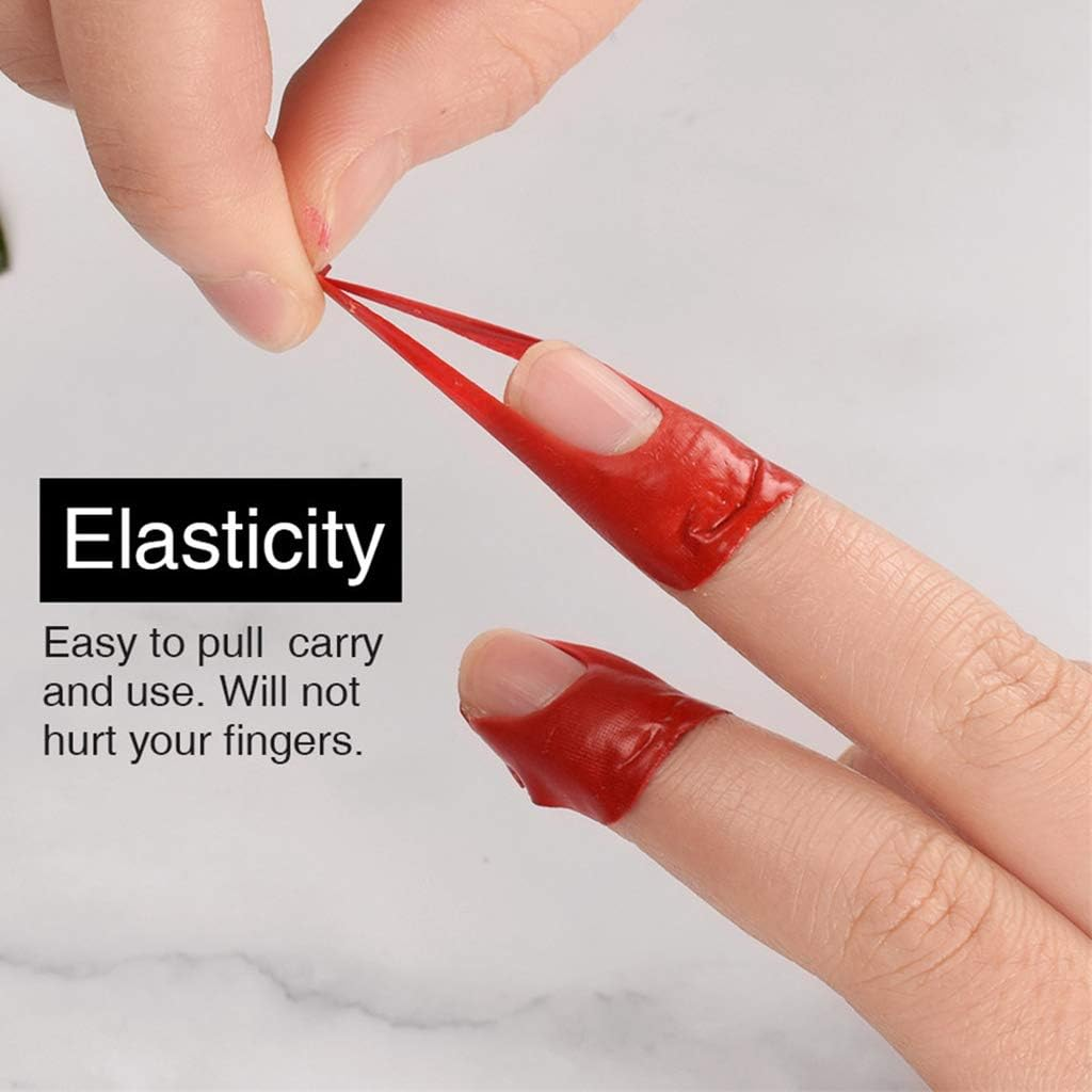 Pack of 200 Red Disposable Nail Tapes Cuticle Guard image number 4
